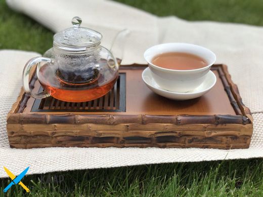Столик-Чабань для чайної церемонії (чайний) бамбук 30х17х4,5 см прямокутний "Кобі" T0508