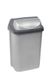 Ведро мусорное 50 л. с поворотной крышкой, пластиковый, серебристый ROLLTOP, Keeeper