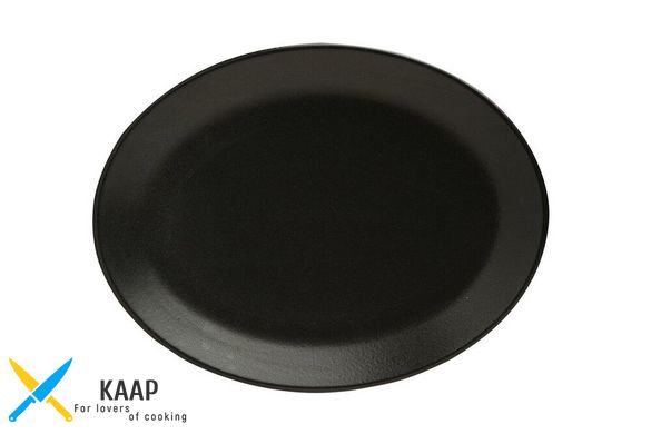 Блюдо овальное 31х24 см. фарфоровое, черное в точку Seasons Black, Porland