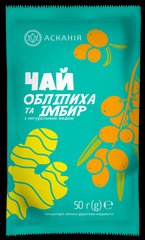 Чай-саше концентрування "Обліпиха та імбир" на натуральному меді 50 г (г/с No 120 "А-П"х24)