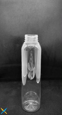 Бутылка одноразовая 500 мл с широким горлом «Круглая» крышка 38 мм прозрачная (без крышки)