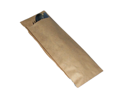 Пакет паперовий з боковою складкою для столових приладів 19х7,2 см., 38 г/м2, 2000 шт/ящ бурий крафт