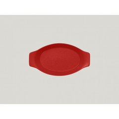 Овальное блюдо с ручками, цвет красный, 20 см, ширина 11 см, высота 3,5 см, 200 мл, Neo Fusion, RAK