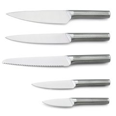 Набір ножів LOTUS 6 пр. на дерев'яній підставці (неірж. сталь)