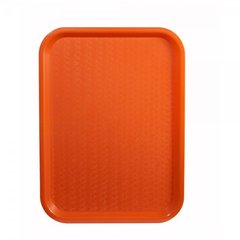 Поднос пластмассовый для фаст-фудов 40х30 см., оранжевый Winco.