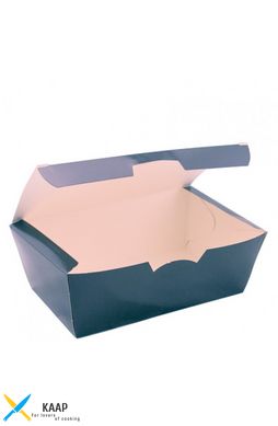 Коробка бумажная для снеков, нагетсов, суши, роллов большая 165х105х58 мм черная 25 шт