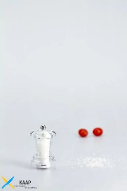 Млин для солі 10 см. пластиковий, прозорий (механізм кераміка) Perugia, Bisetti
