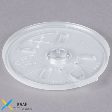Кришка з напувалкою для склянки зі спіненого полістиролу 6010 пластикова, біла 100 шт/уп Dart