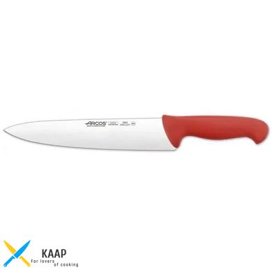 Кухонний ніж кухарський 25 см. 2900, Arcos з червоною пластиковою ручкою (292222)