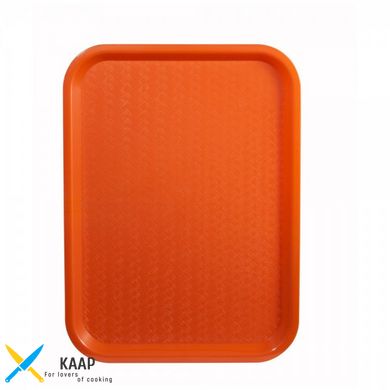 Піднос пластмасовий для фаст-фудів 40х30 см, помаранчевий Winco.