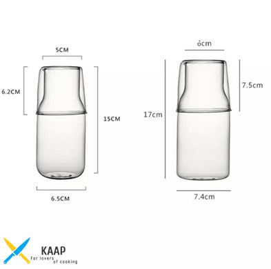Набір пляшка 350 мл+склянка 150 мл "Вода/молоко" DL21012630