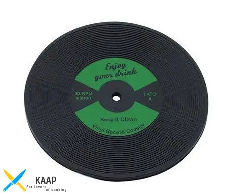 Костер "LP Disk" d 100 мм, цвет черный с зеленой вставкой, каучук. D005G