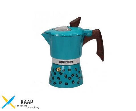 Кавоварка гейзерна GAT COFFEE SHOW бірюзова на 6 чашок (104606 бірюза)