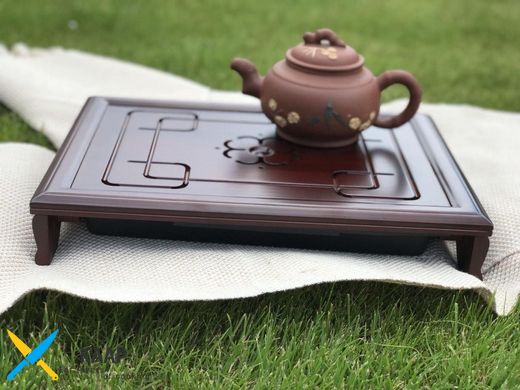 Столик-Чабань для чайной церемонии (чайный) бамбук 36х26х6 см прямоугольный "Осака" T0504