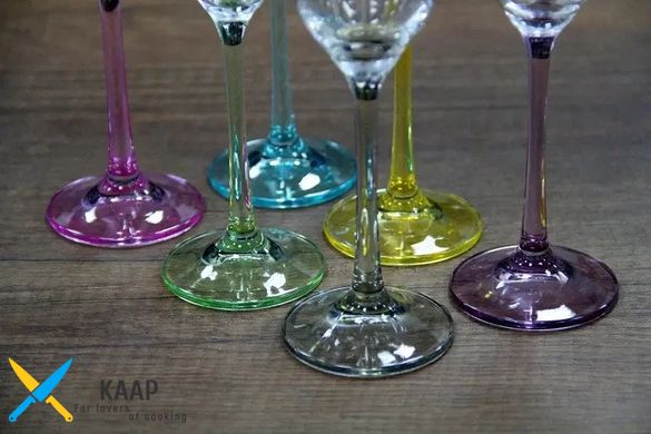 Набор бокалов Bohemia Viola Rainbow 190 мл для шампанского 6 шт (40729/190S/K0568)