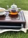 Столик-Чабань для чайної церемонії (чайний) бамбук 36х26х6 см прямокутний "Осака" T0504