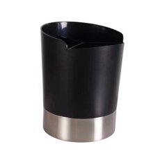 Чорний стаканчик для трубочок та мішалок для коктейлю 135×135×170 мм
