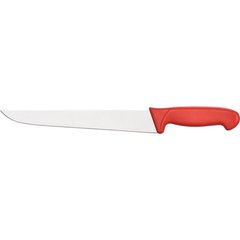Кухонный нож мясника 20 см. Stalgast с красной пластиковой ручкой (283101)