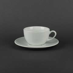 Чашка чайна біла 300 мл із блюдцем 185 мм Albergo/Jumbo Lubiana (1972,1692))