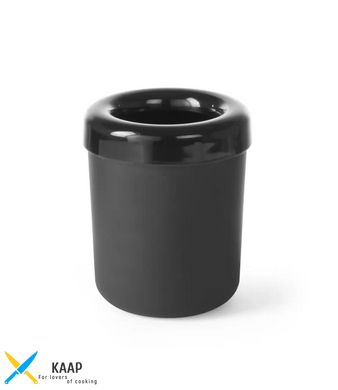 Контейнер для сміття/столових приладів настільний 13х16 см. Hendi, меламіновий, чорний (421574)