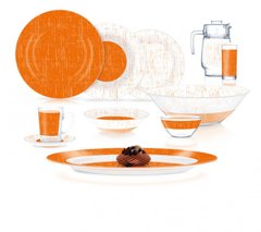 Столовий сервіз Ambi Poppy Orange 46 предметів Luminarc V5977