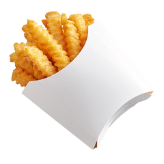 Упаковка для картофеля фри Mini (90 грамм) Белая 68x24x85 мм 50 шт бумажная