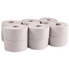 Туалетная бумага рулонная, макулатура серая, джамбо, без перф. TP1.90.R.UA.
