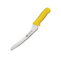 Нож для хлеба 22 см STAL изогнутое лезвие пластиковая ручка, цвет желтый Winco KWP-92Y