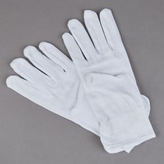Перчатки для официанта трикотажные белые с напылением размер 8 12 пар Reis RMICRON