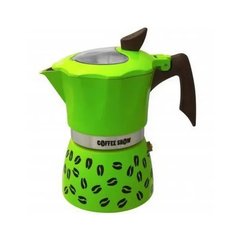Гейзерная кофеварка зеленая на 2 чашки COFFEE SHOW GAT