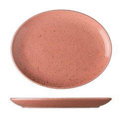 Блюдо овальное 32x26 см. фарфоровое, розовое в точку Life style TERRACOTTA, G.Benedikt
