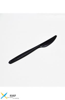 Одноразовый нож пластиковый столовый черный 18см "LUX"
