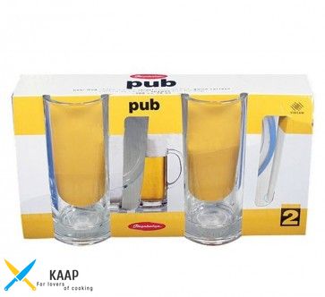 Набор бокалов для пива Pub 2шт 300мл Pasabache 55439 стеклянный