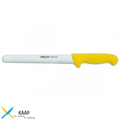 Нож кухонный для выпечки 25 см. 2900, Arcos с желтой пластиковой ручкой (295000)