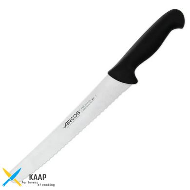 Нож кухонный кондитерский зубчатый 25 см. 2900, Arcos с черной пластиковой ручкой (293225)
