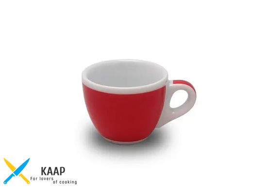 Чашка 75 мл. порцелянова, біла з червоною смужкою Verona Millecolori, Ancap