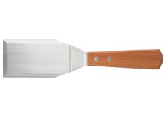 Лопатка кухонная угловая с лезвием 15х7,5 см. широкая с деревянной ручкой