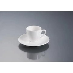 Чашка із блюдцем 150мл. порцелянова, біла Alt Porcelain