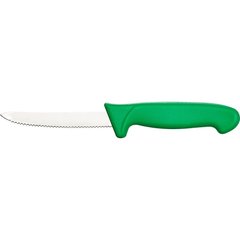 Кухонный нож для томатов 10 см. Stalgast с зеленой пластиковой ручкой (283142)