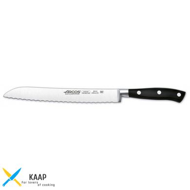 Нож кухонный для хлеба 20 см. Riviera, Arcos с черной пластиковой ручкой (231300)