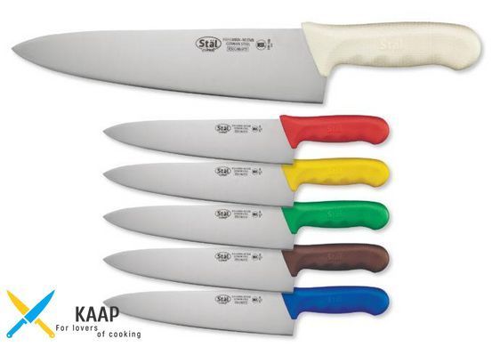 Кухонный нож поварской 25 см. Winco с красной пластиковой ручкой (04232)