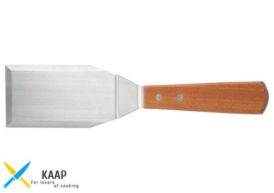 Лопатка кухонна кутова з лезом 15х7,5 см. широка з дерев'яною ручкою