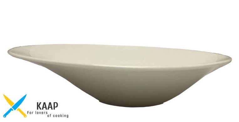 Тарілка для пасти з асиметричними бортами 27 см, колір білий (Arel), серія Harmony Arel By Bone 01-GBR-27-CK
