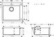 Мойка кухонная S51, гранит, квадрат, без крыла, 560х510х190мм, чаша – 1, накладная, S510-F450, серый бетон