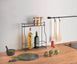 Полиця кухонна 33х12х42 см чорна, покриття Touch-Therm BALSAMICO-ROLL LAVA METALTEX