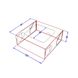 Коробка для солодощів/десертів 130х130х50 мм Midi Крафт з віконцем паперова