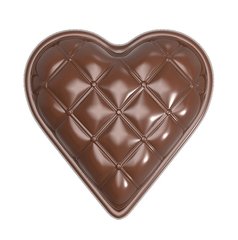 Форма для шоколаду "Серце стьобаних" 33x33x10 мм., 18 шт., 5 гр. з полікарбонату Chocolate World