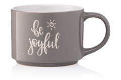 Чашка Be joyful, 330 мл, сера, керамика ARDESTO