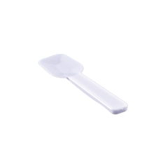 Ложка для мороженого одноразовая 70 мм (7 см) 1000 шт. полистирольная/стеклоподобная, белая Banket, Huhtamaki