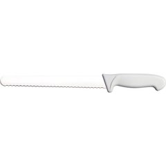 Кухонный нож для хлеба 25 см. Stalgast с белой пластиковой ручкой (283256)